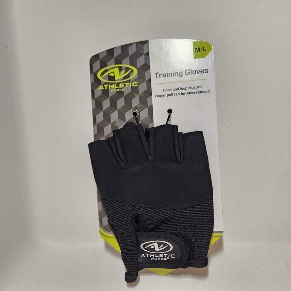 NEW Athletic Works Weightlifting Gloves Gym Workout Size M/L Half Finger - Picture 5 of 9